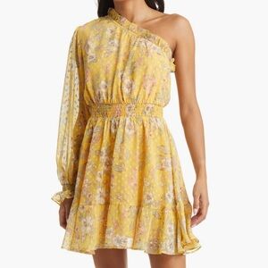 Vici Yellow Floral Mini Dress